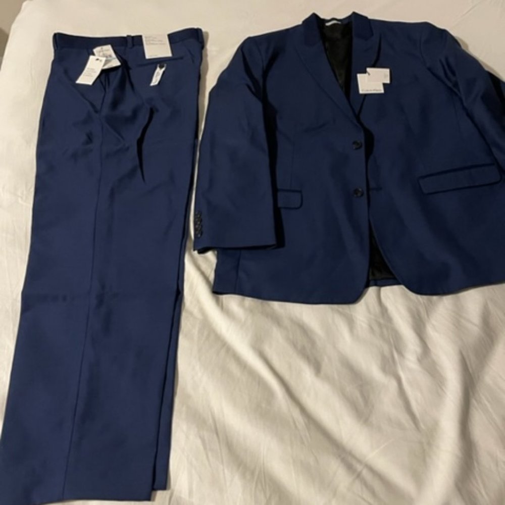 Calvin Klein Boys Size 20 Blue (not Navy) Slacks--NEW with Tags
